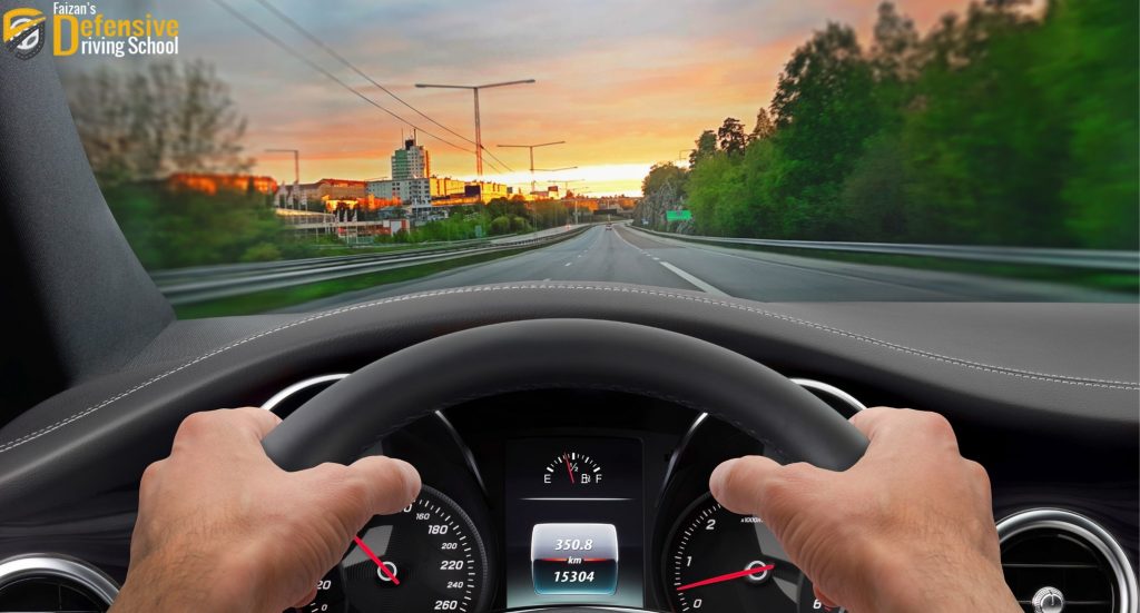 10 and 2 steering wheel position