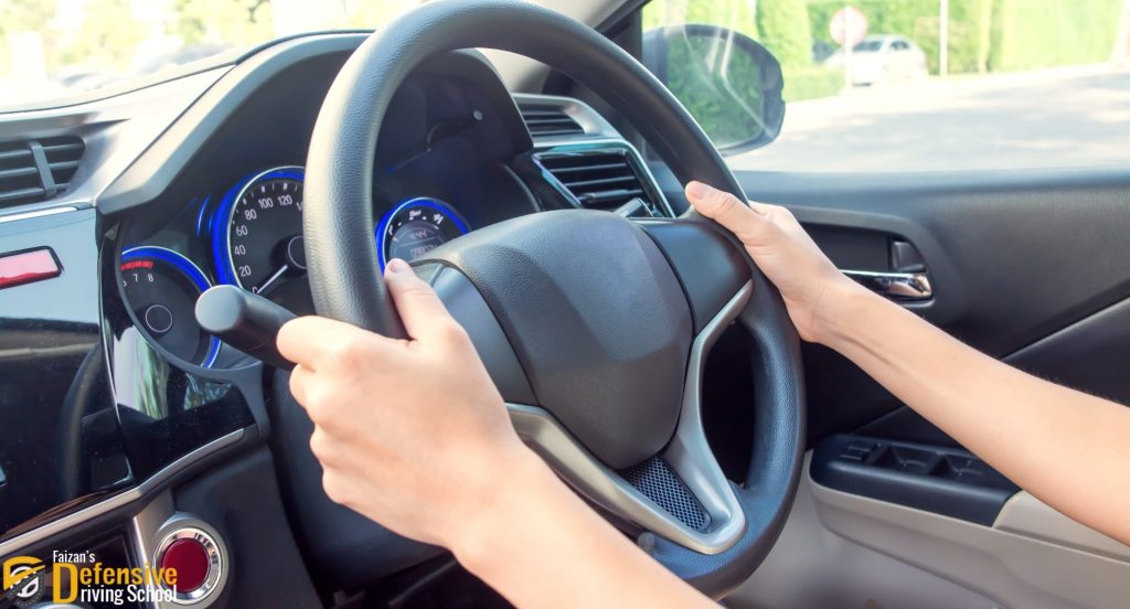 9 and 3 steering wheel position