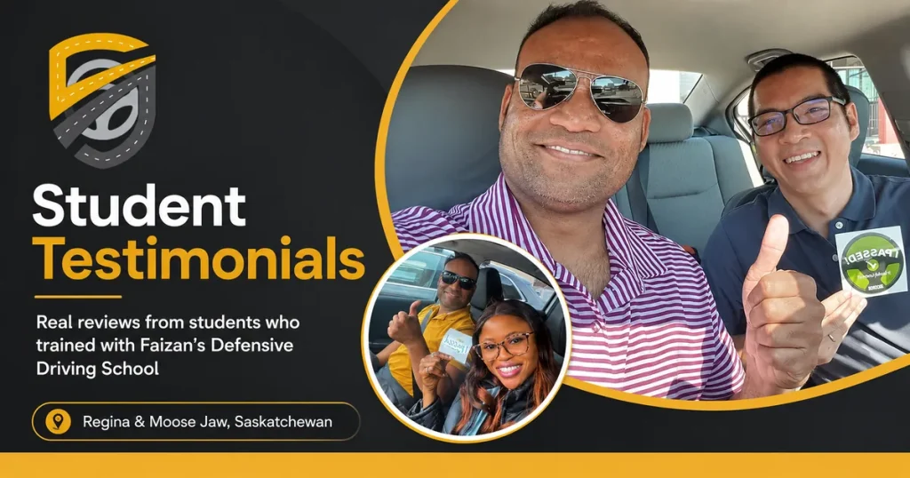 Student testimonials for Faizan’s Defensive Driving School in Regina and Moose Jaw