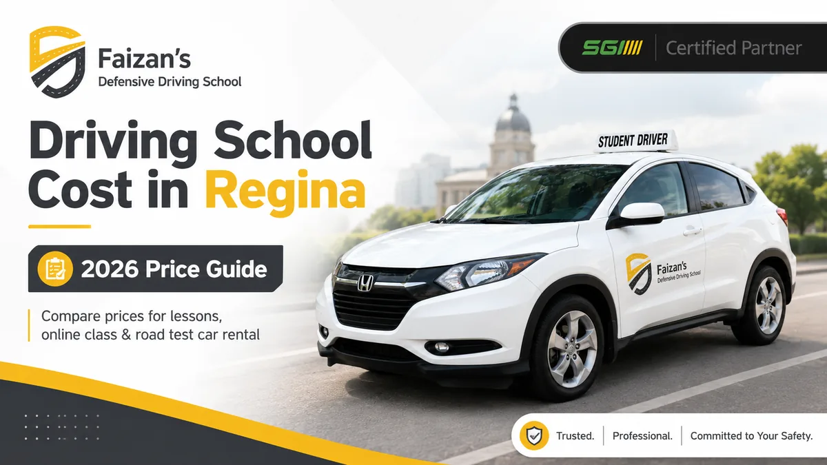 Driving school cost in Regina 2026 price guide